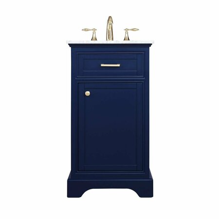 ELEGANT DECOR 19 in. Single Bathroom Vanity, Blue VF15019BL